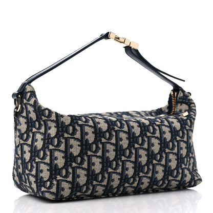 Christian Dior Oblique Medium Diortravel Nomad Pouch Blue 3 of 9