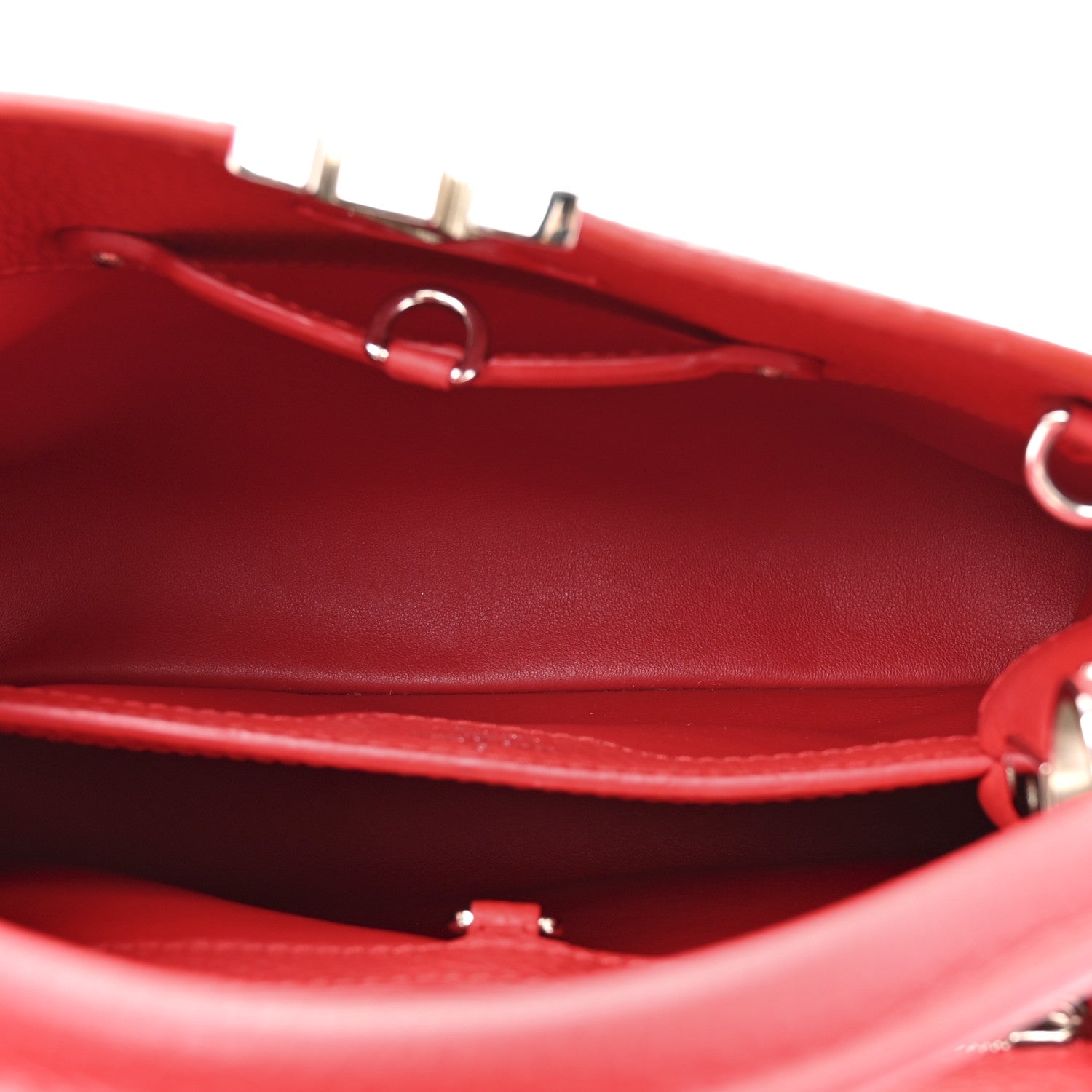 Louis Vuitton Taurillon Capucines BB Scarlet Red 5 of 15