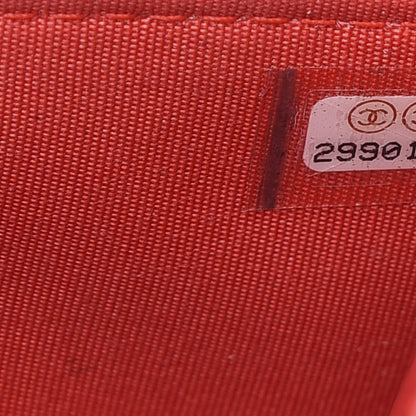 Chanel Lambskin Quilted CC Pearl Crush Wallet on Chain WOC Red 7 of 14