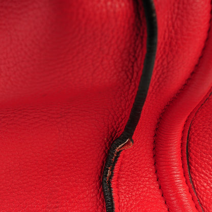 Celine Drummed Calfskin Mini Luggage Coquelicot 6 of 12
