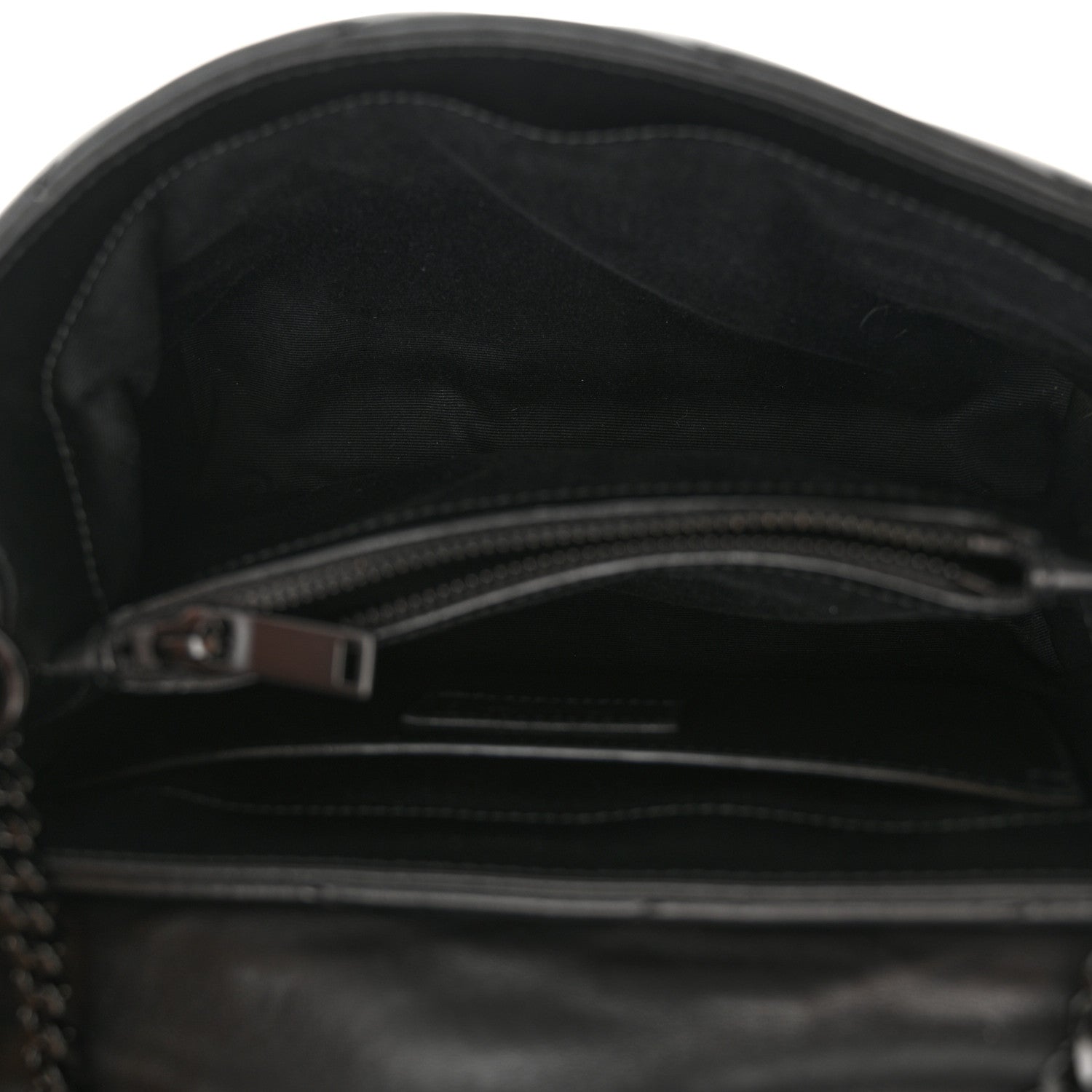 Saint Laurent SAINT LAURENT Calfskin Y Quilted Monogram Monochrome Small Loulou Chain Satchel Black 5 of 11