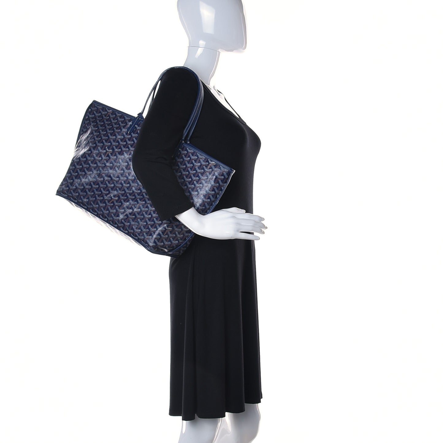 Goyardine Reversible Anjou PM Navy
