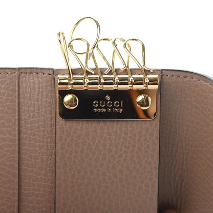Gucci Dollar Calfskin GG Supreme Monogram GG Marmont 6 Key Holder Case Porcelain Rose Beige Ebony 7 of 8