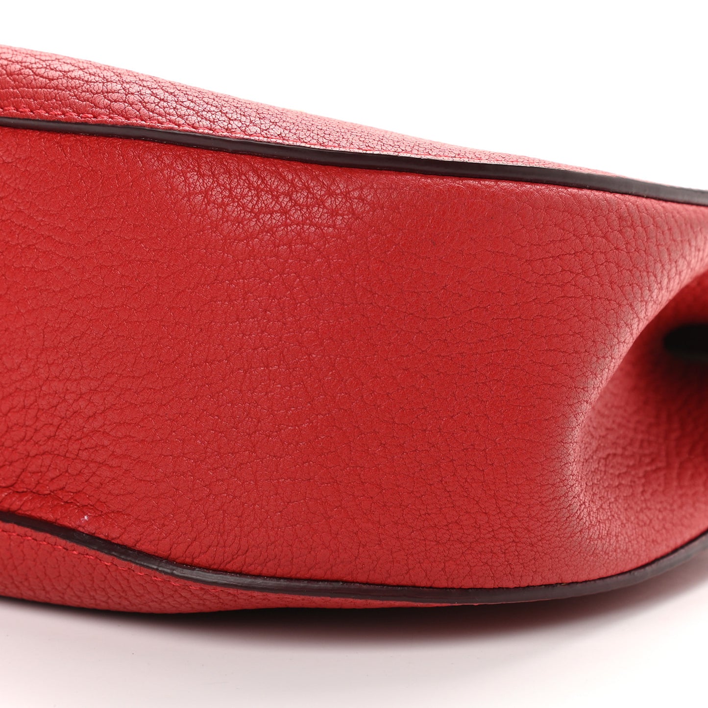 Grained Lambskin Drew Shoulder Bag Plaid Red