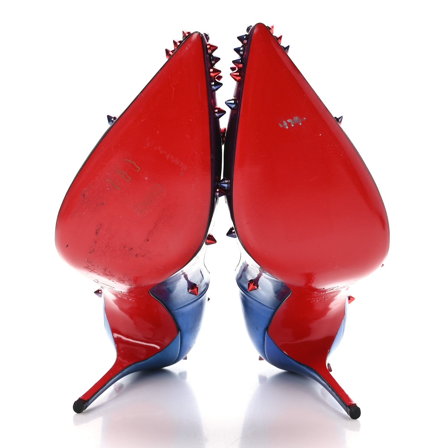 Christian Louboutin Patent Scarabe Degraspike 120 Pumps 39.5 Rose Digitale 5 of 7