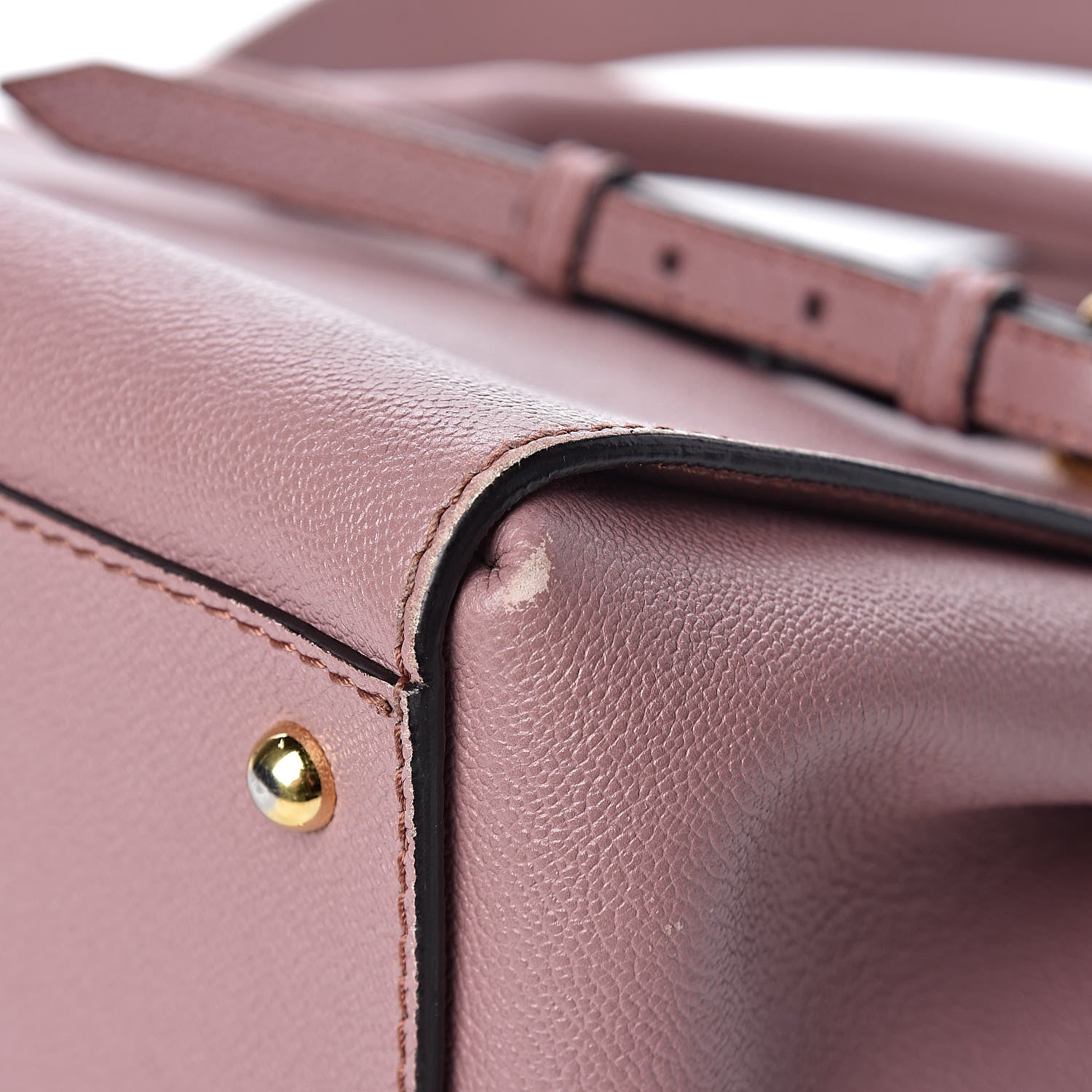 Burberry Soft Grain Calfskin Small Buckle Tote Dusty Pink 12 of 15