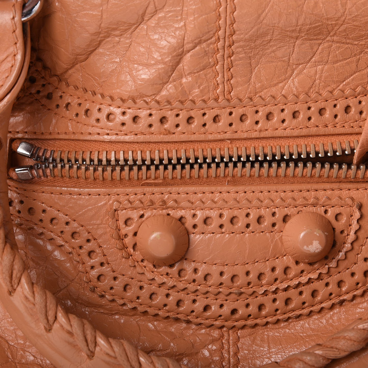 Agneau Giant Brogues Hardware Part Time Rose Blush