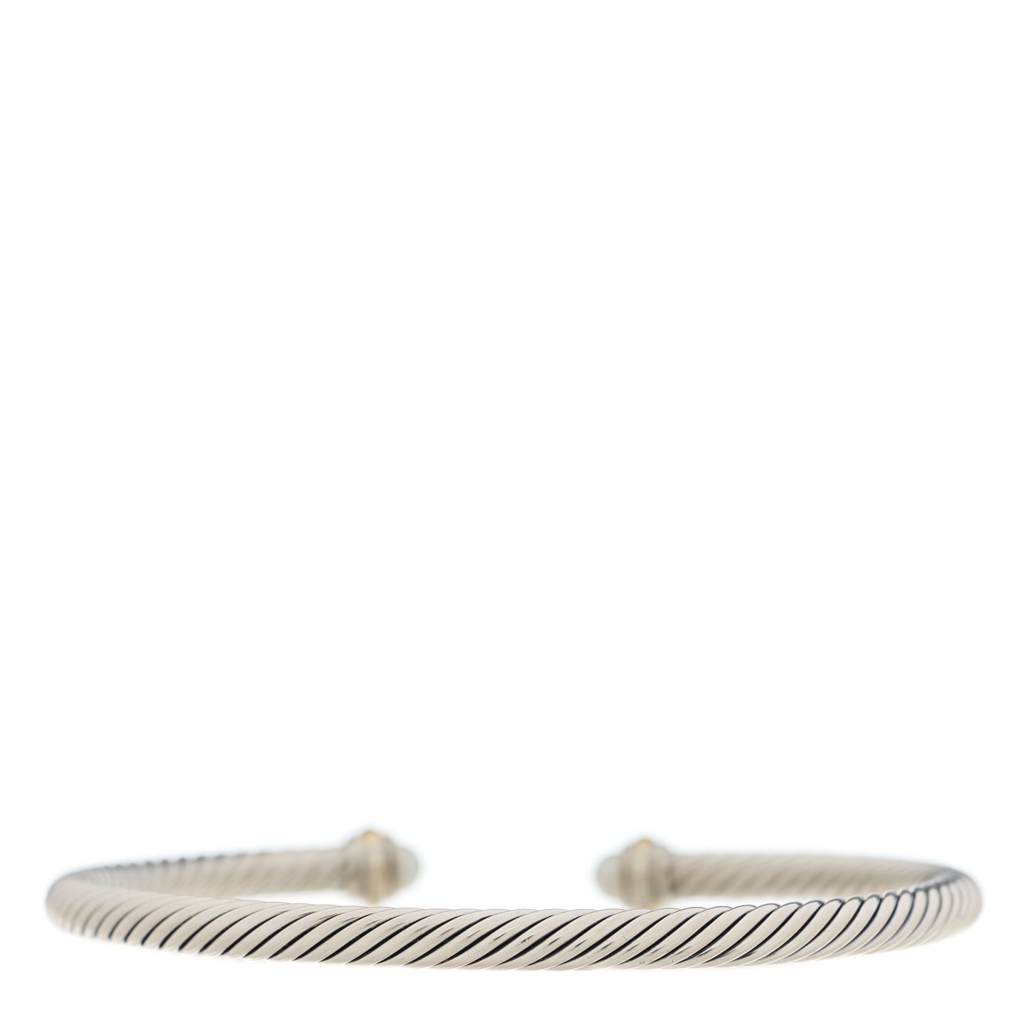 Sterling Silver 18K Yellow Gold Pearl 4mm Cable Classics Bracelet