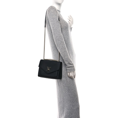 Louis Vuitton Soft Calfskin Mylockme Chain Bag BB Black 2 of 9