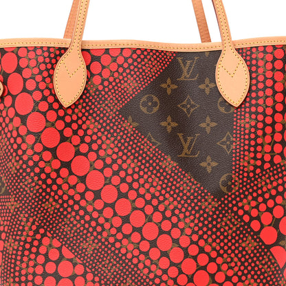 Louis Vuitton Monogram Kusama Waves Neverfull MM Red 7 of 9
