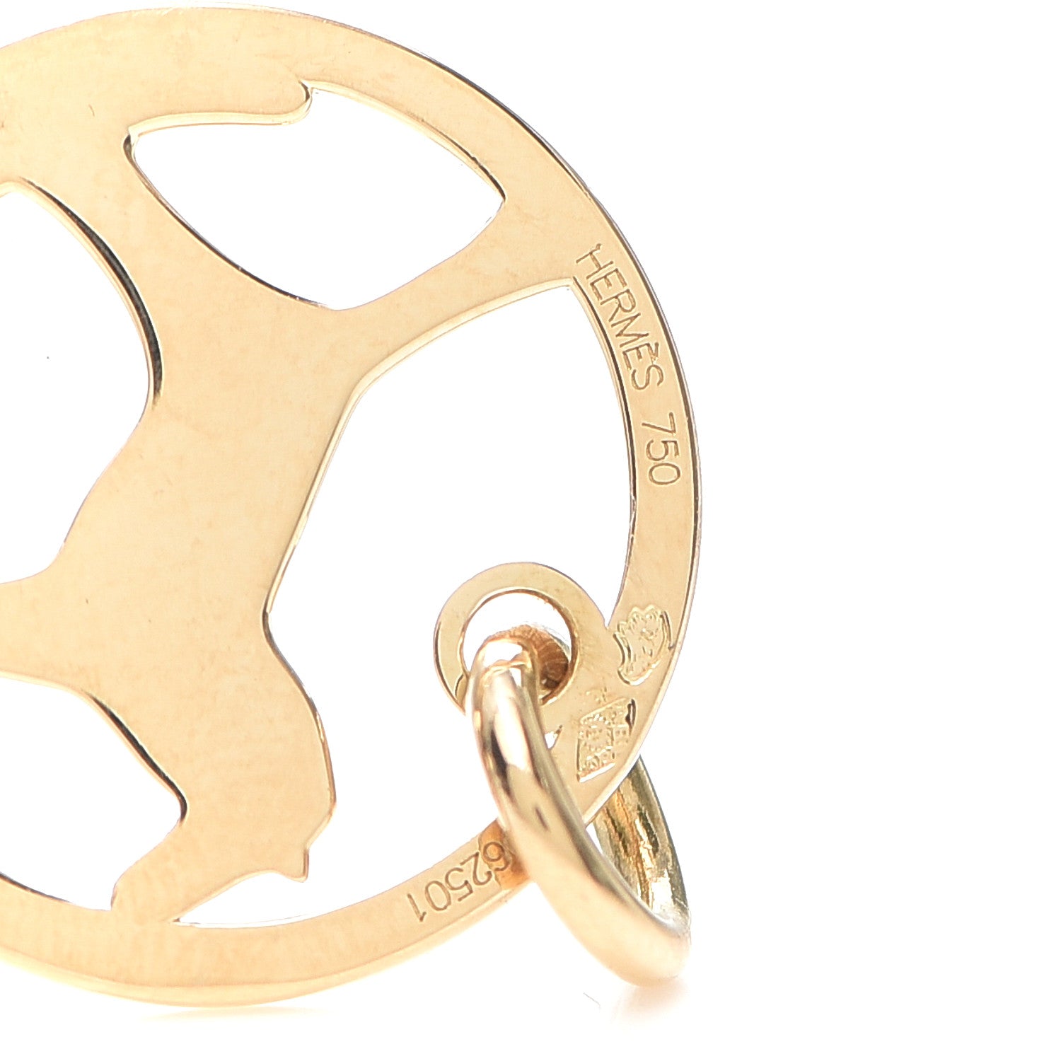 Hermes 18K Yellow Gold Rocking Horse Charm Pendant 3 of 4