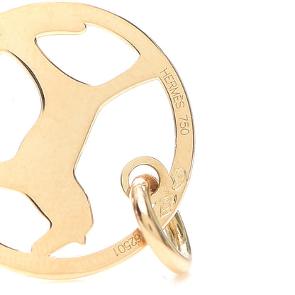 Hermes 18K Yellow Gold Rocking Horse Charm Pendant 3 of 4