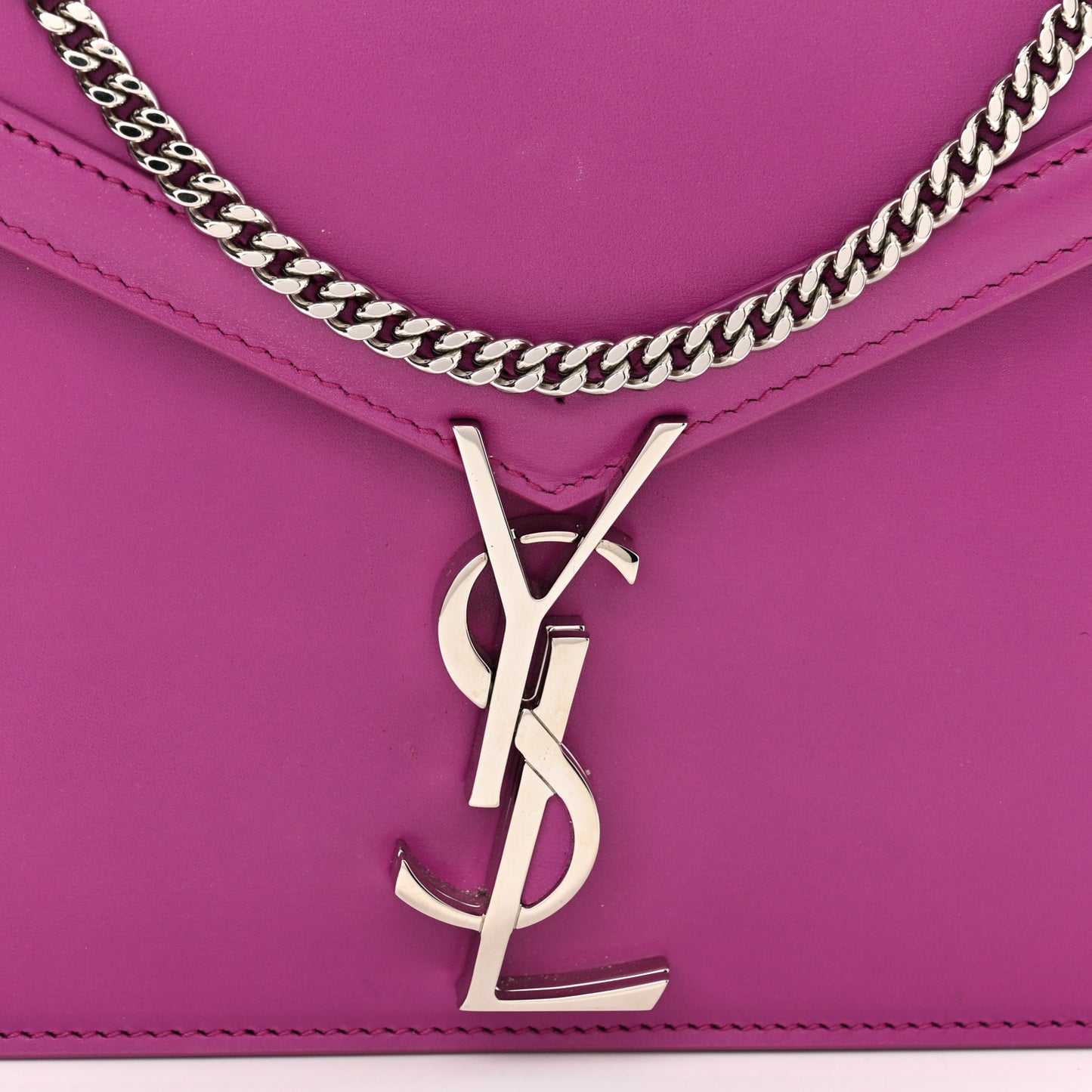 Smooth Calfskin Monogram Cassandra Clasp Bag Electric Fuchsia