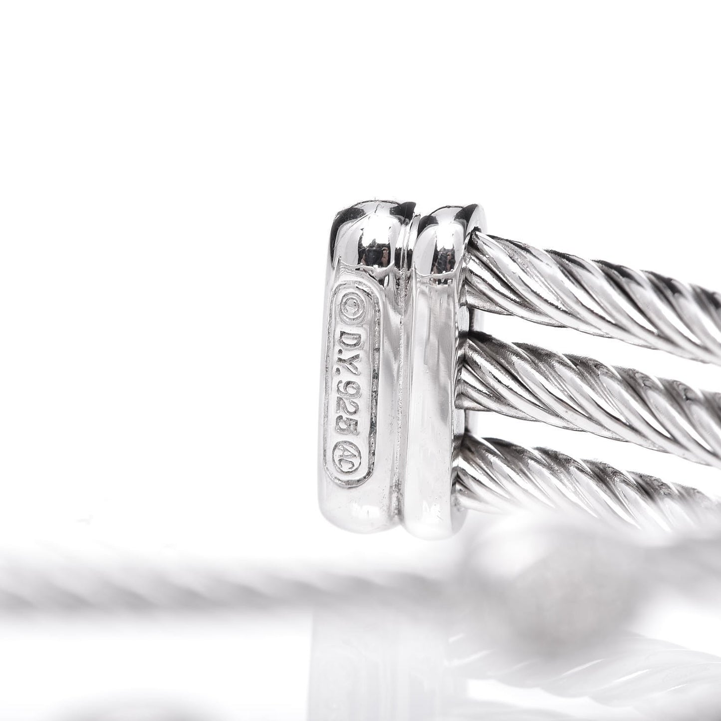 Sterling Silver Diamond Three Row Confetti Cuff Bracelet