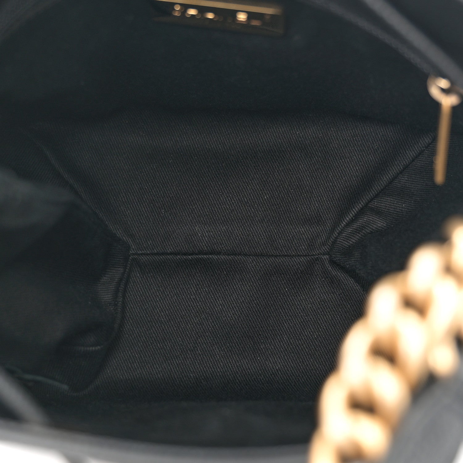Chanel Grained Calfskin Stitched Small Drawstring Bag Black 5 of 10