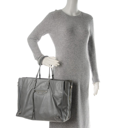 Balenciaga Veau Papier A4 Zip Around Tote Gris Metal 2 of 7