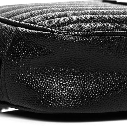 Saint Laurent Grain De Poudre Matelasse Monogram Mini Lou Camera Bag Black 8 of 9