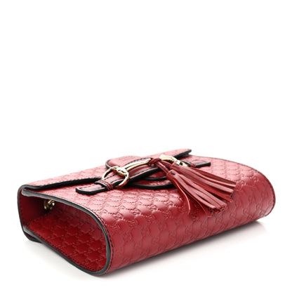 Gucci Soft Microguccissima Mini Emily Chain Shoulder Bag Rosso 4 of 10