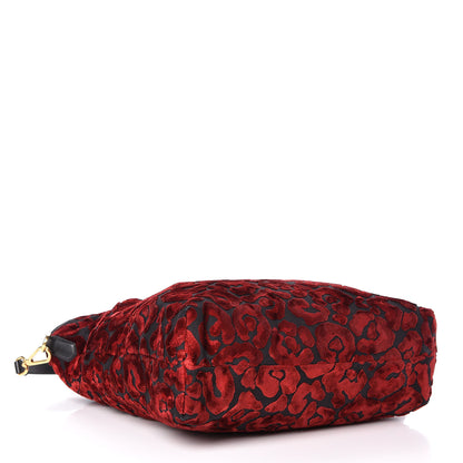 Prada Velvet Saffiano Tote Red 4 of 16