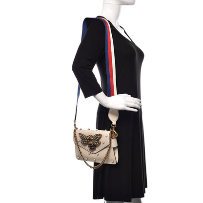 Gucci Nappa Pearl Studded Mini Queen Margaret Broadway Shoulder Bag Mystic White 3 of 17