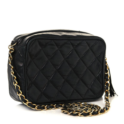 Chanel Lambskin Quilted Tassel Camera Case Black 3 of 18