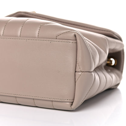 Saint Laurent Calfskin Y Quilted Monogram Small Loulou Chain Satchel Light Natural 9 of 13