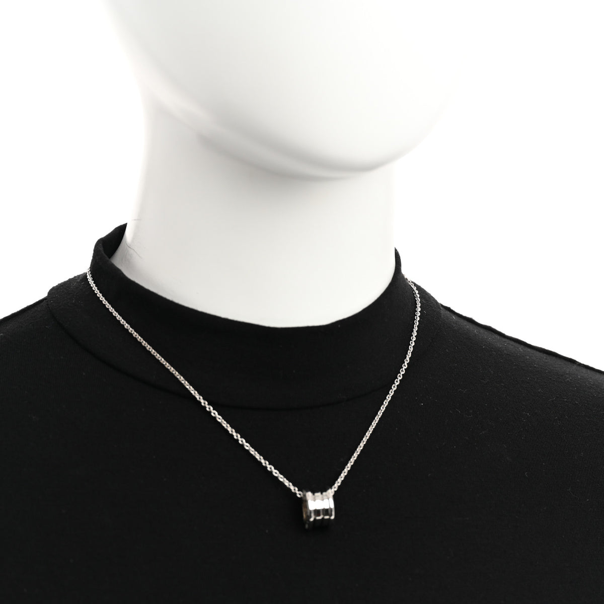 18K White Gold B.Zero1 Pendant Necklace