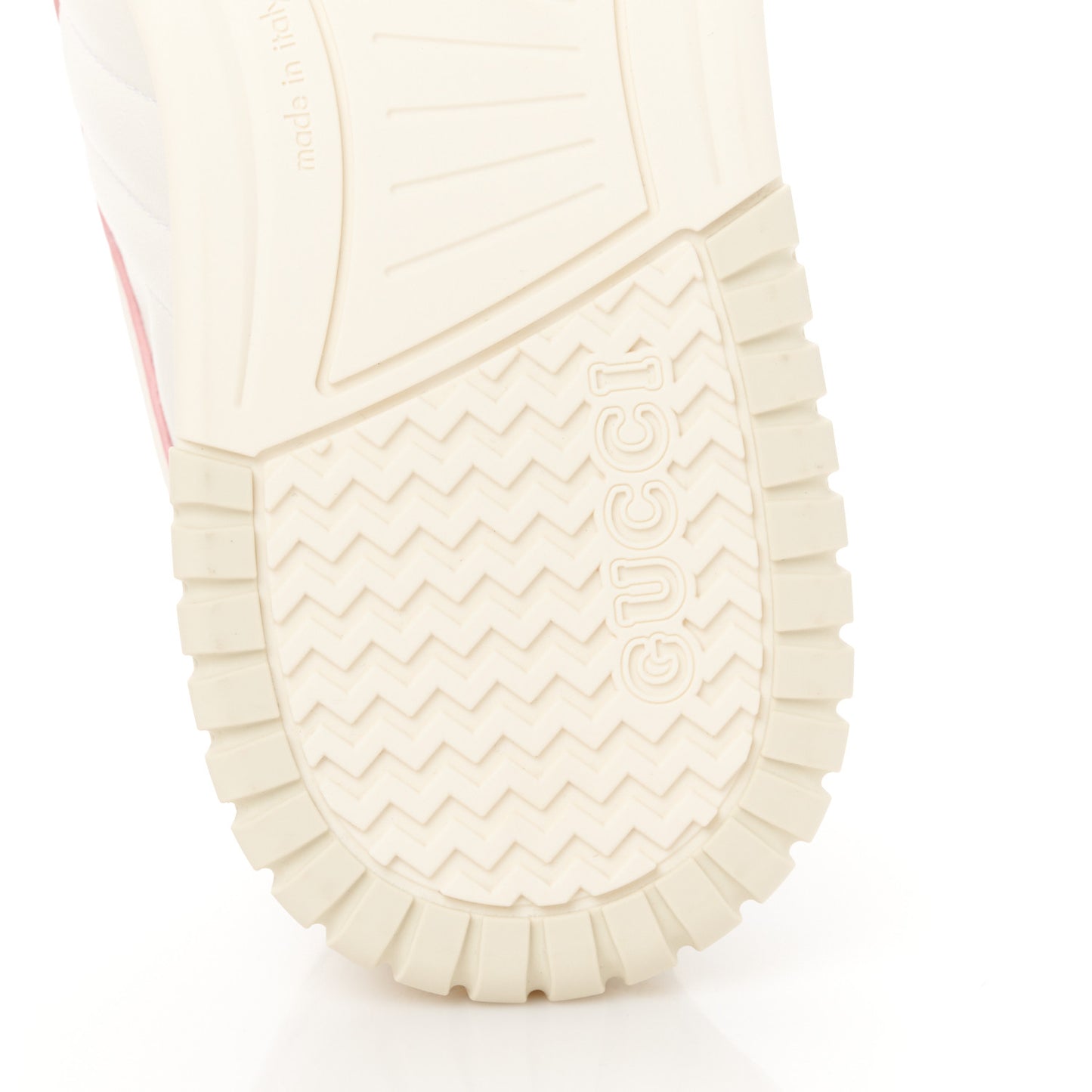 Calfskin Womens Re-Web Sneakers 38 White Pink