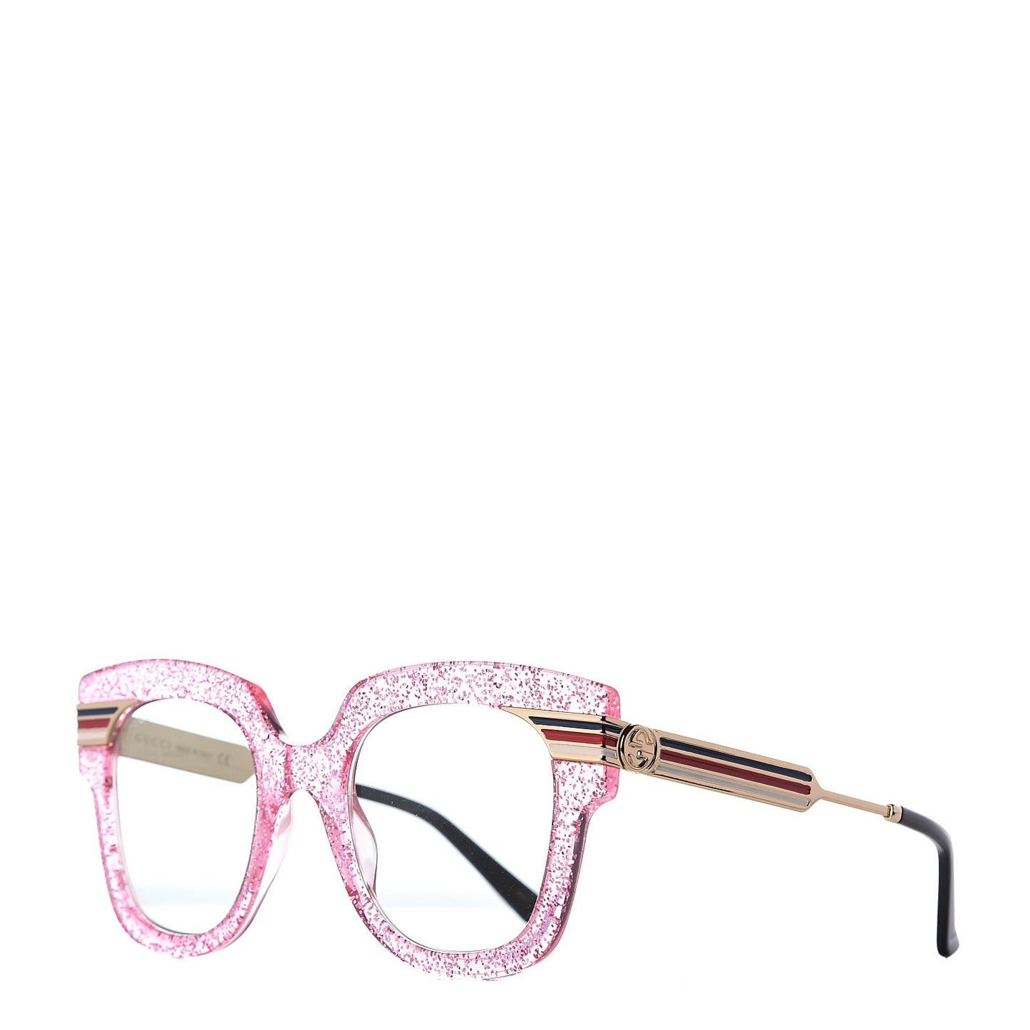 Acetate Square Frame Web Glitter GG0281S Sunglasses Pink