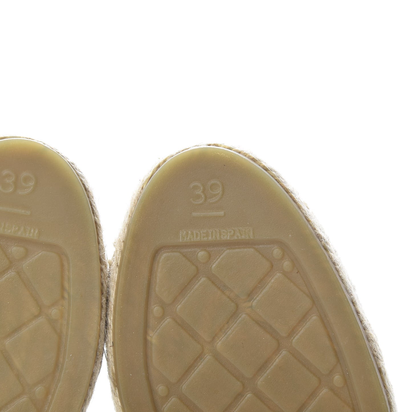 Lambskin CC Espadrilles 39 Beige Black