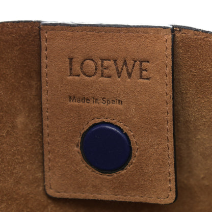 Loewe Calfskin Anagram Embossed Tote Blue 6 of 10