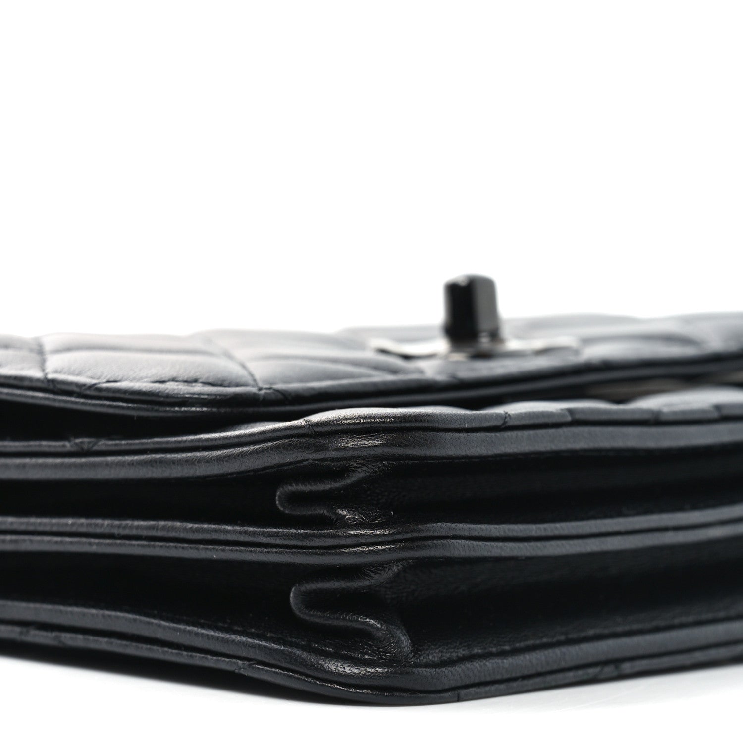 Chanel Lambskin Quilted Mini Trendy CC Wallet On Chain WOC So Black 9 of 11
