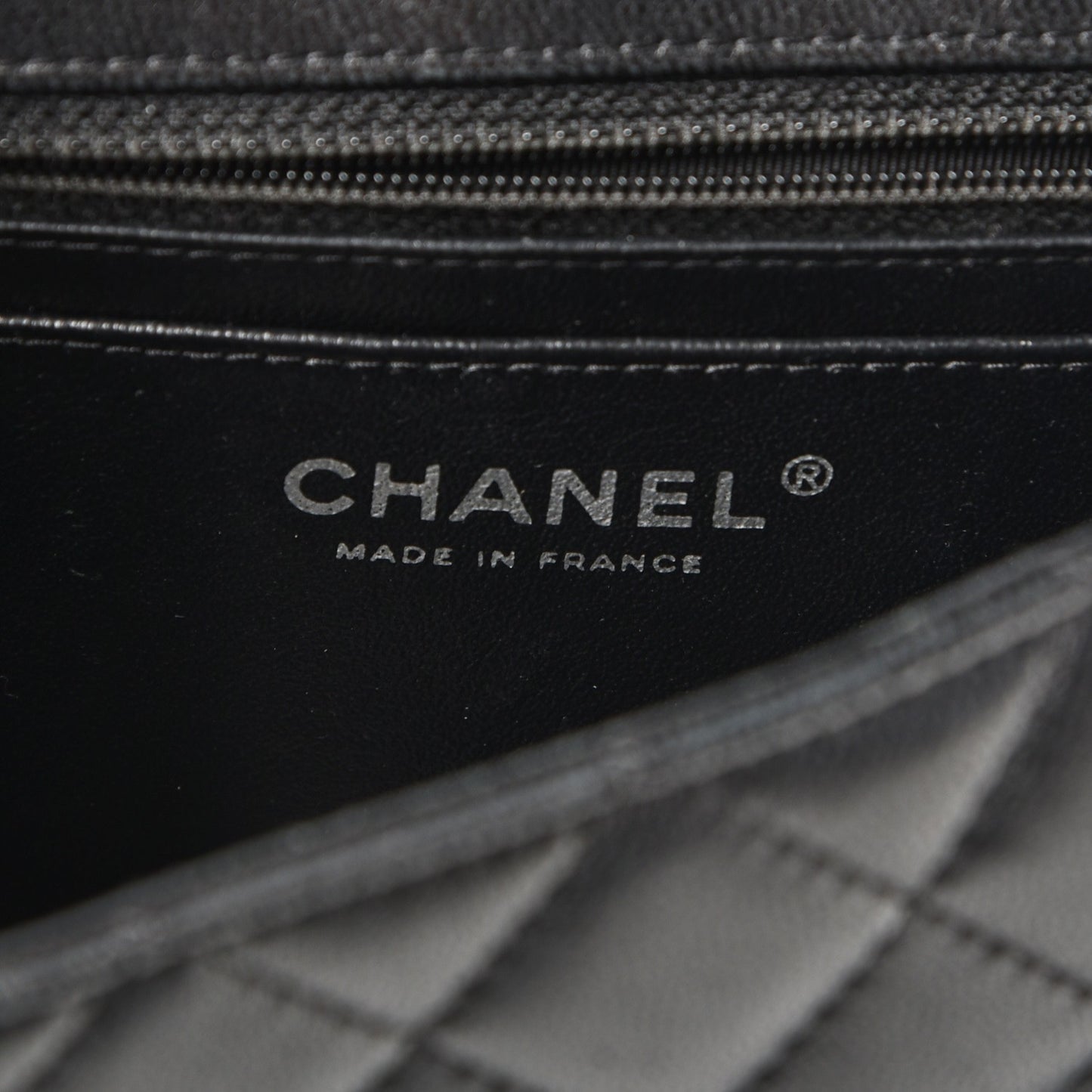 Lambskin Quilted Mini Rectangular Flap Black