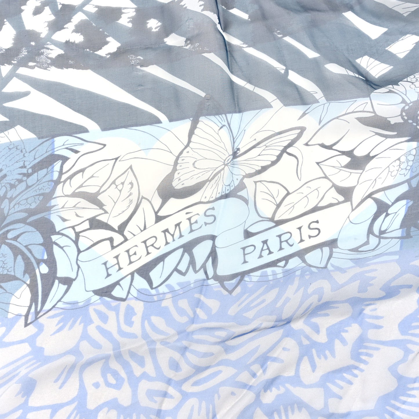 Silk Mousseline Jungle Love au Tampon Scarf 140