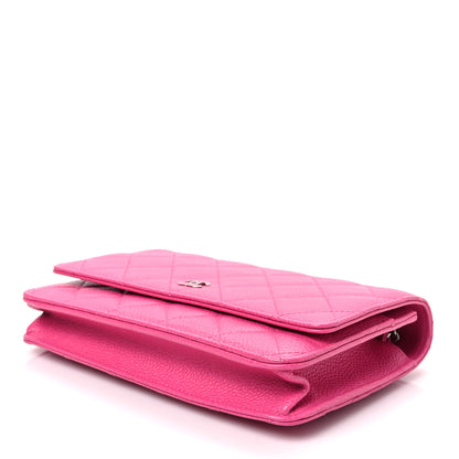 Chanel Caviar Quilted Wallet on Chain WOC Fuchsia 8 of 8