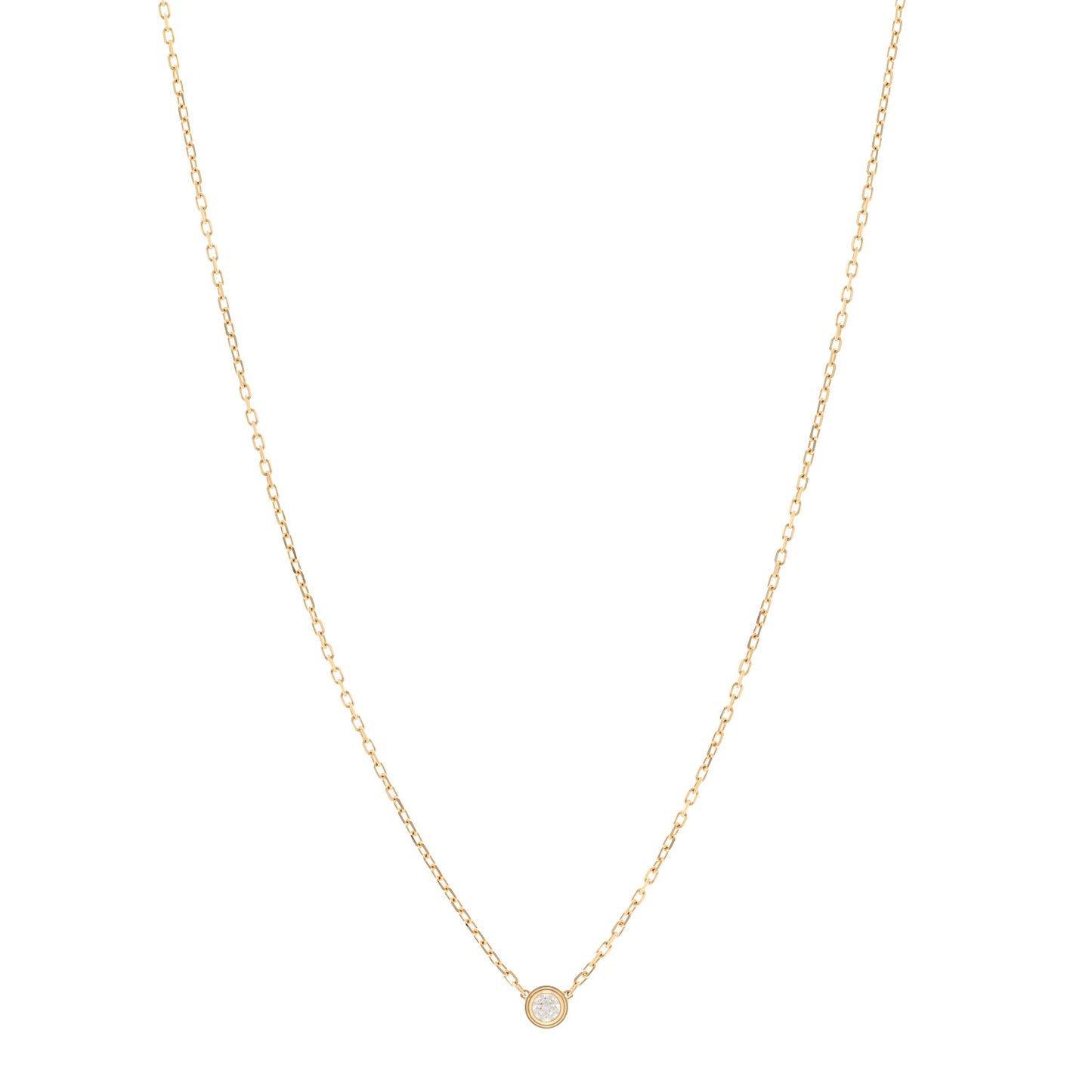 18K Yellow Gold Diamond SM D'Amour Pendant Necklace