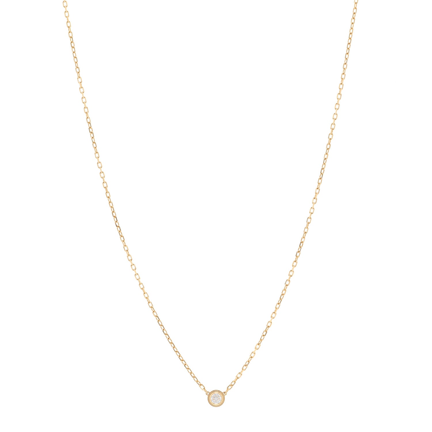 Cartier 18K Yellow Gold Diamond SM D'Amour Pendant Necklace 1 of 5