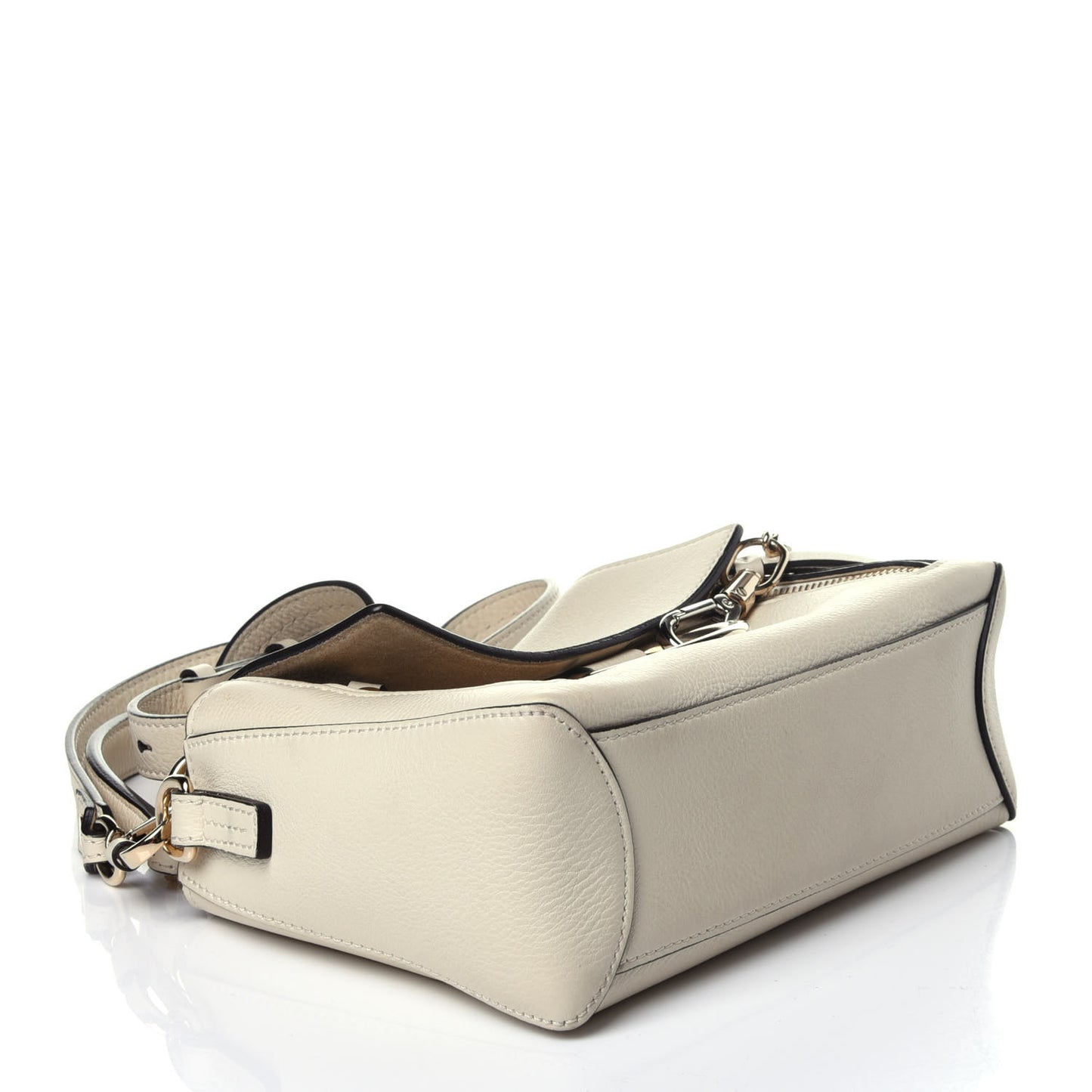 Calfskin Mini Faye Day Shoulder Bag Off White