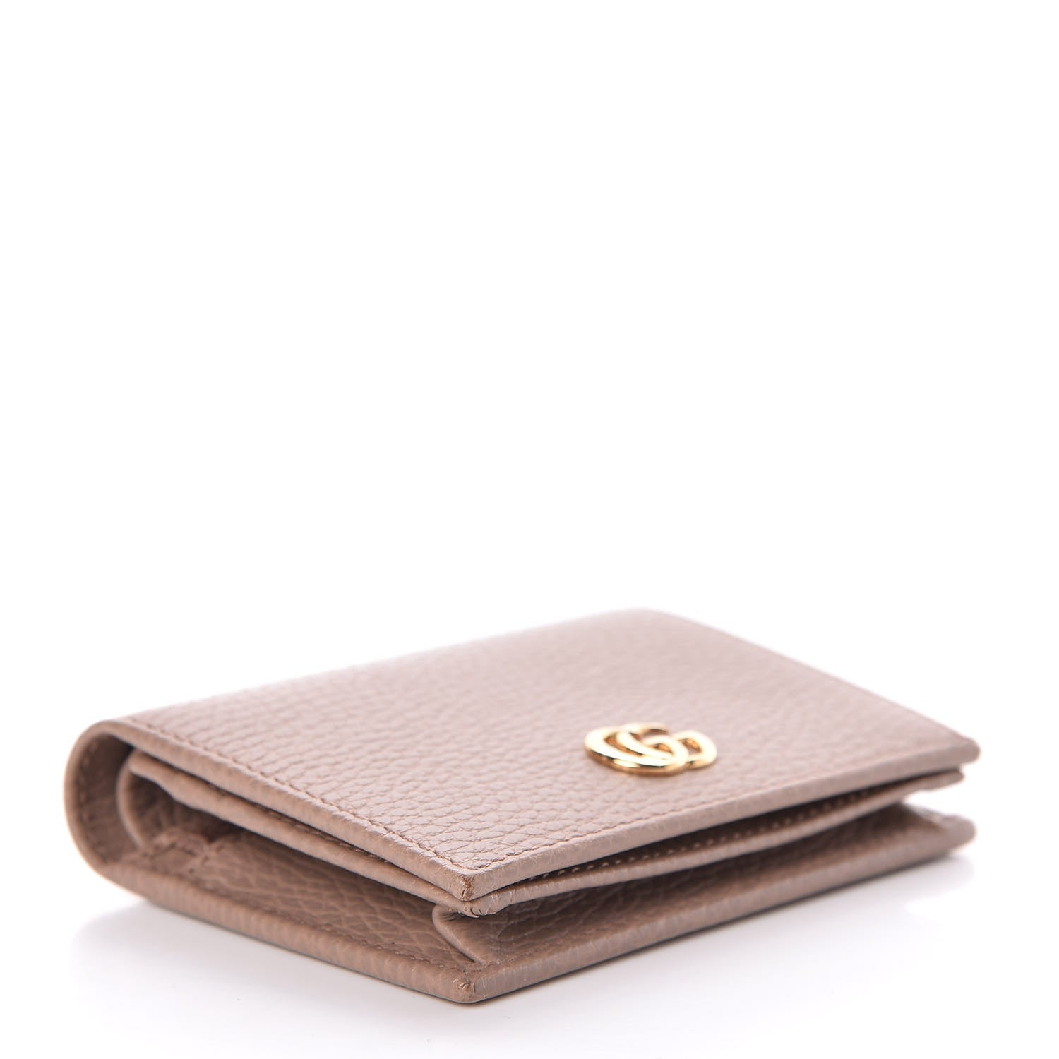 Gucci Pebbled Calfskin GG Marmont Card Case Porcelain Rose 4 of 6
