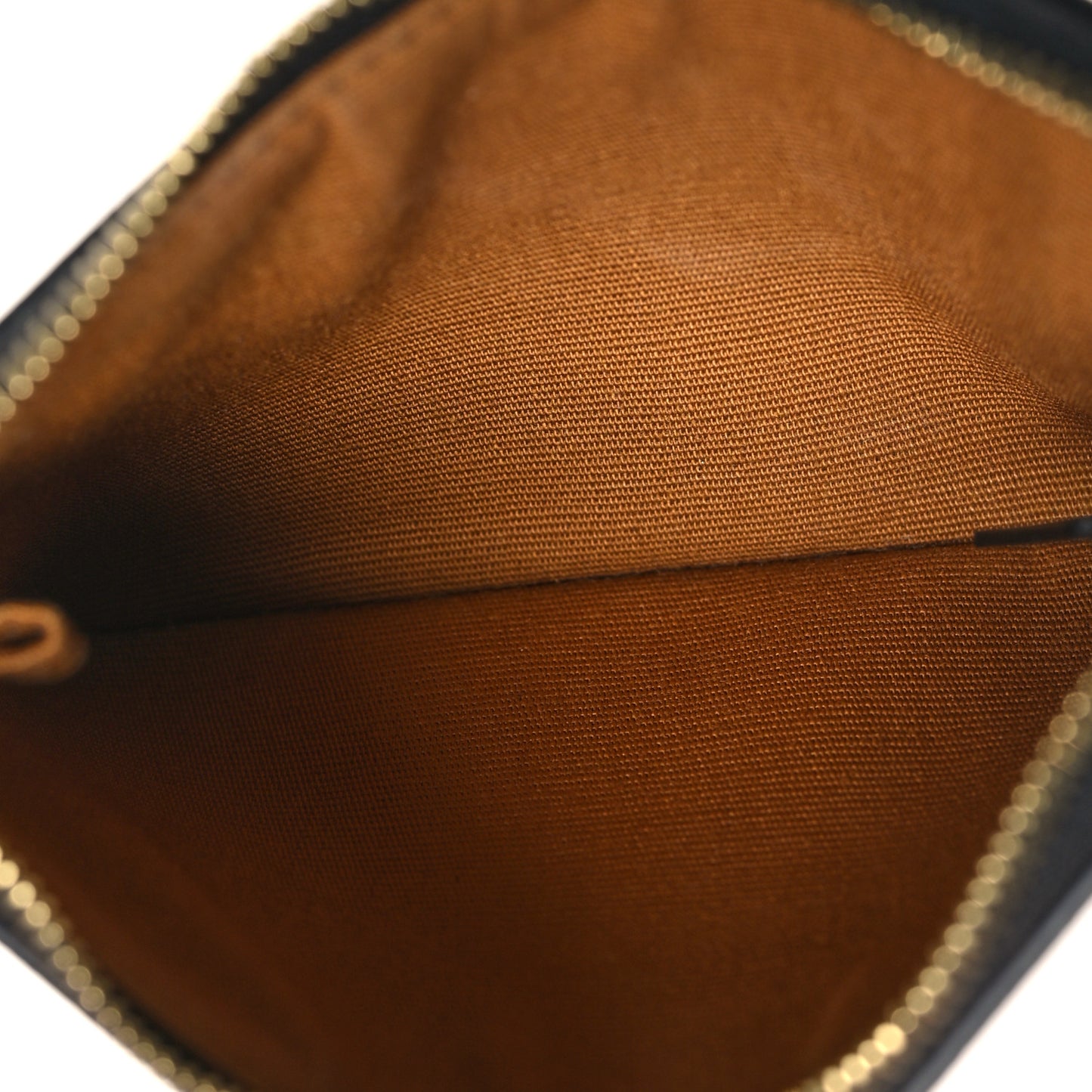 Triomphe Canvas Coin and Card Pouch With Hook Black