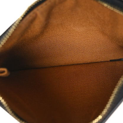 Celine Triomphe Canvas Coin and Card Pouch With Hook Black 5 of 7