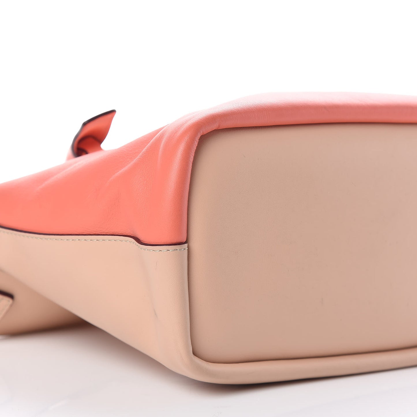 Smooth Calfskin Small Baylee Tote Blush Nude Coral Pop