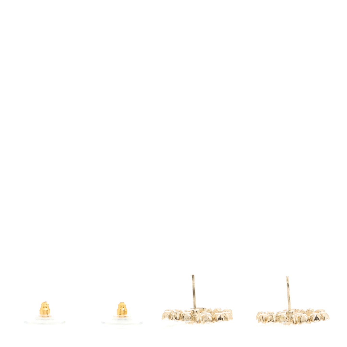 Crystal Coco's Pearls CC Earrings Light Gold
