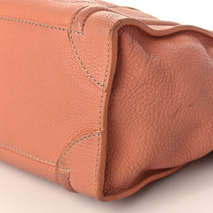 Celine Pebbled Calfskin Micro Luggage Pink 10 of 11