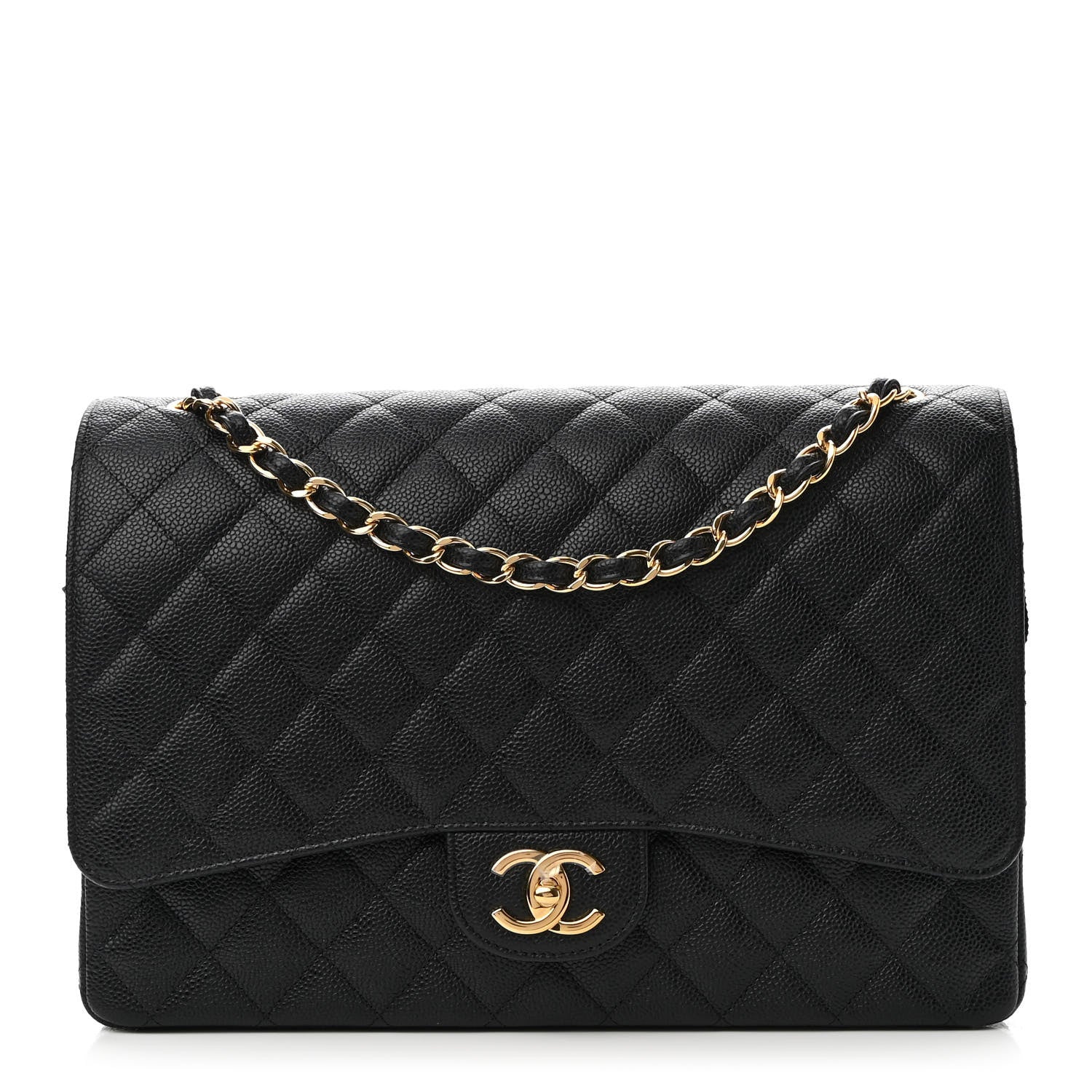 Chanel Caviar Quilted Maxi Double Flap Black 1 of 8