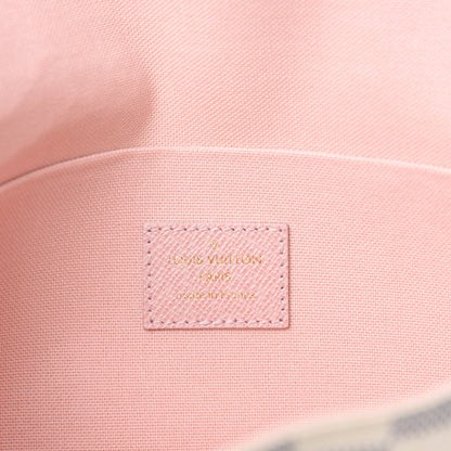 Louis Vuitton Damier Azur Pochette Felicie Chain Wallet Rose Ballerine 14 of 16