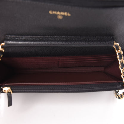 Chanel Caviar Quilted Wallet On Chain WOC Black 5 of 12