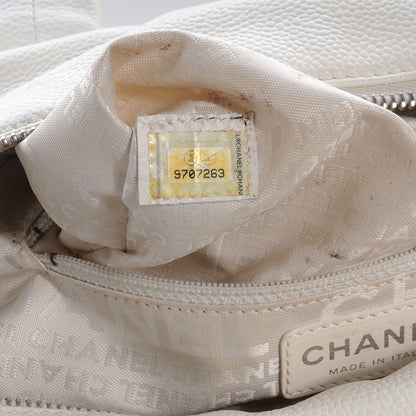 Chanel Leather Perforated Bowler White 7 of 7