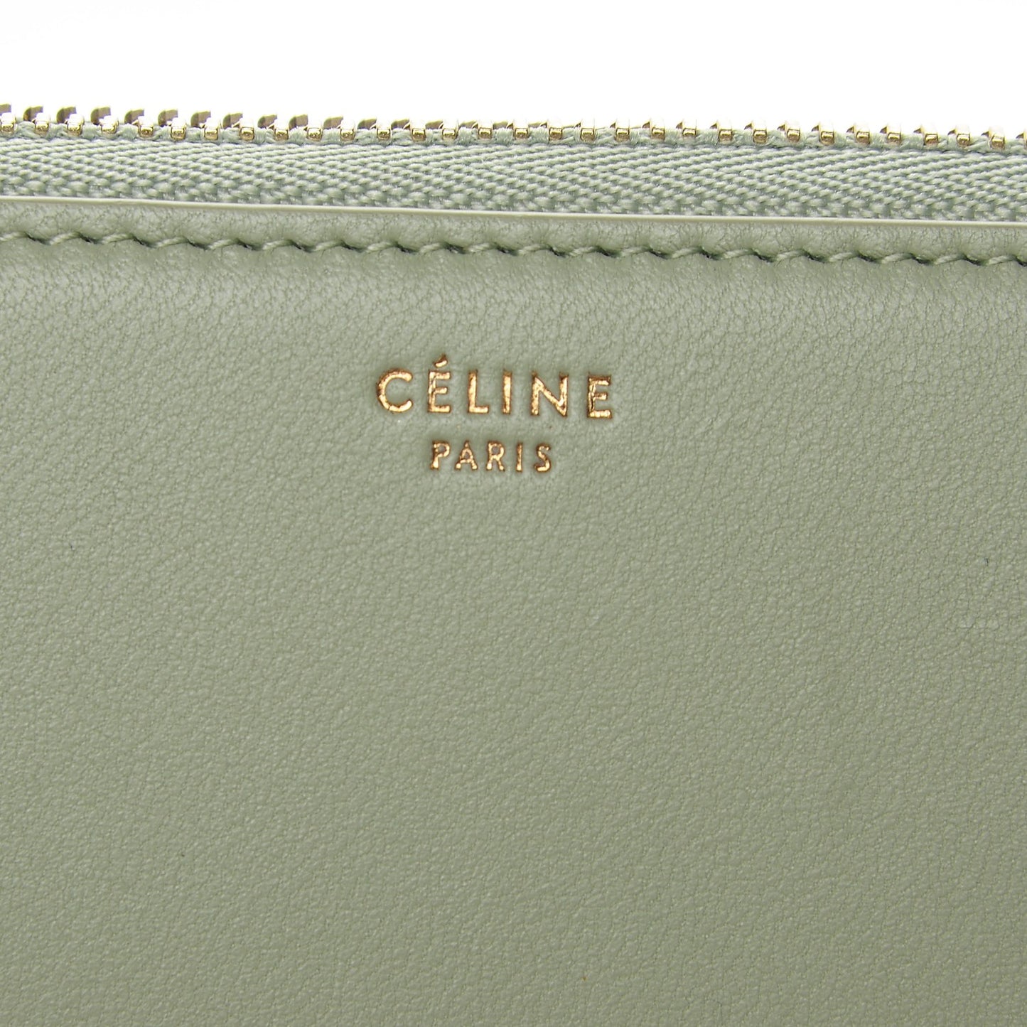 Lambskin Large Zip Around Multifunction Wallet Pistachio