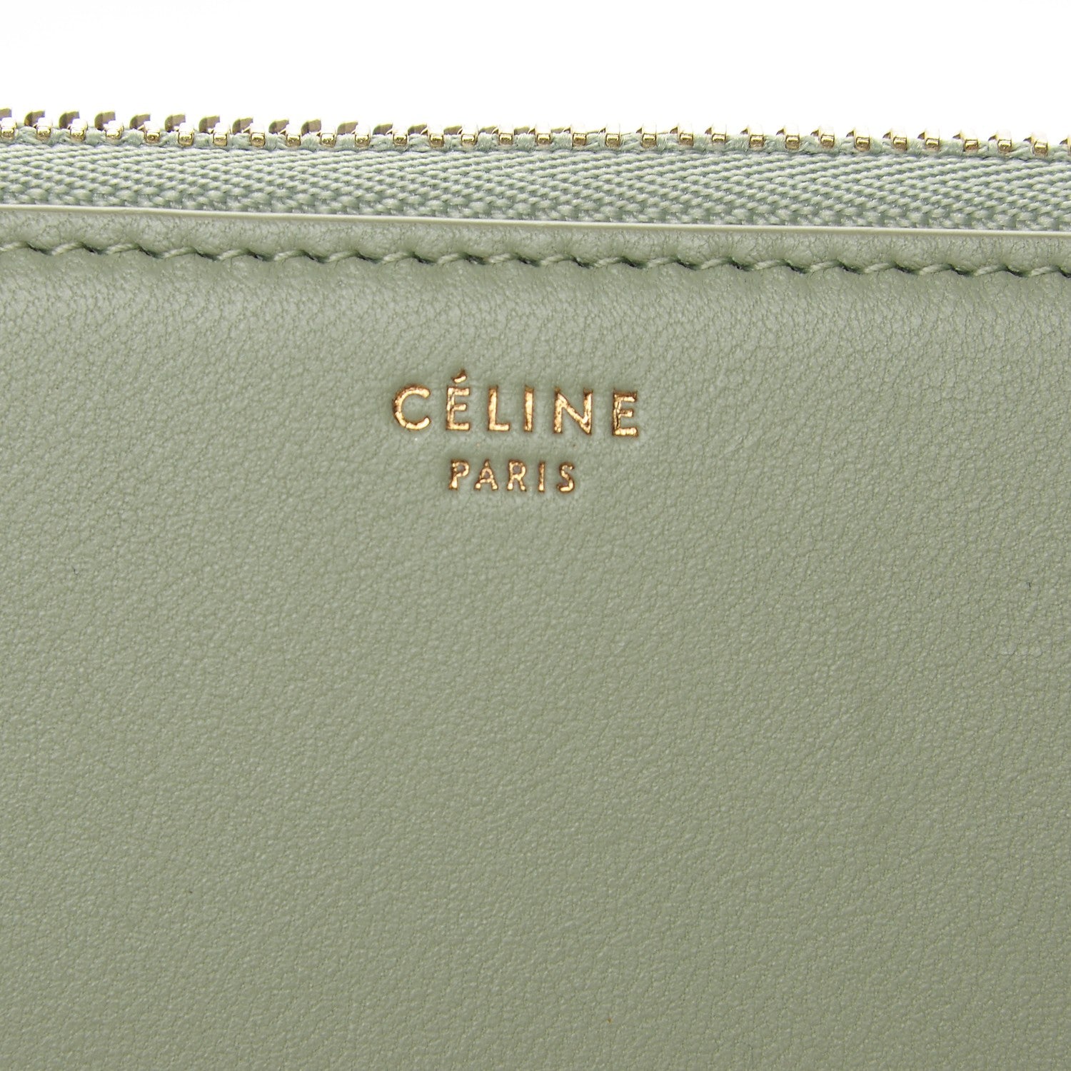 Celine Lambskin Large Zip Around Multifunction Wallet Pistachio 7 of 7